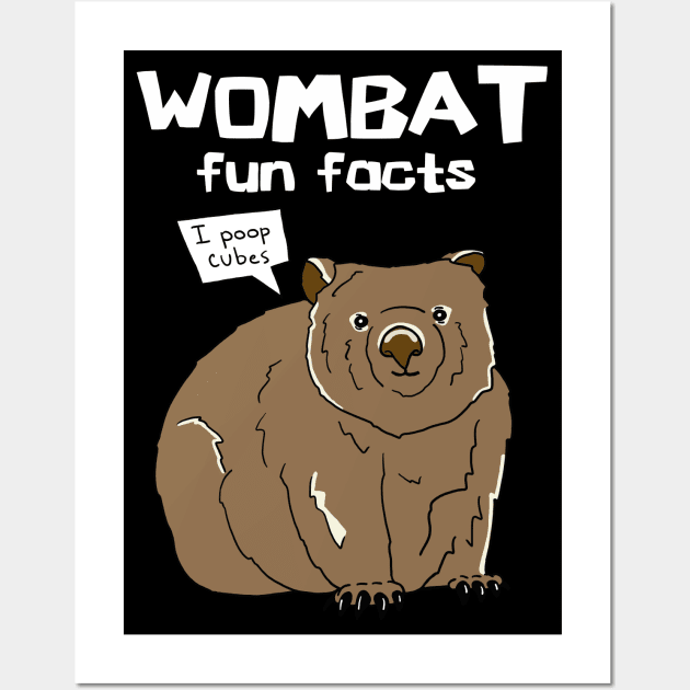 Wombat Fun Facts Wall Art by SNK Kreatures